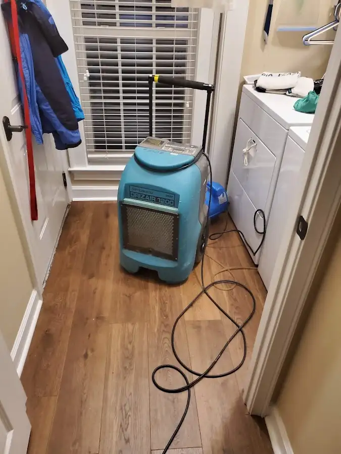 Commercial dehumidifier deployed for Flood Damage Cleanup in Beaufort